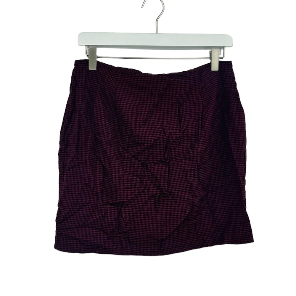 Vintage Y2K Grunge Goth Maroon Mini Skirt Size 13